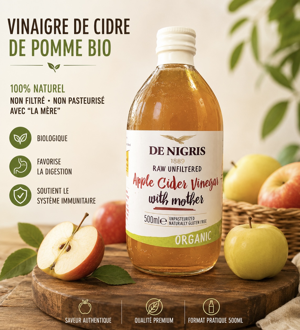 VINAIGRE DE CIDRE DE POMME BIO