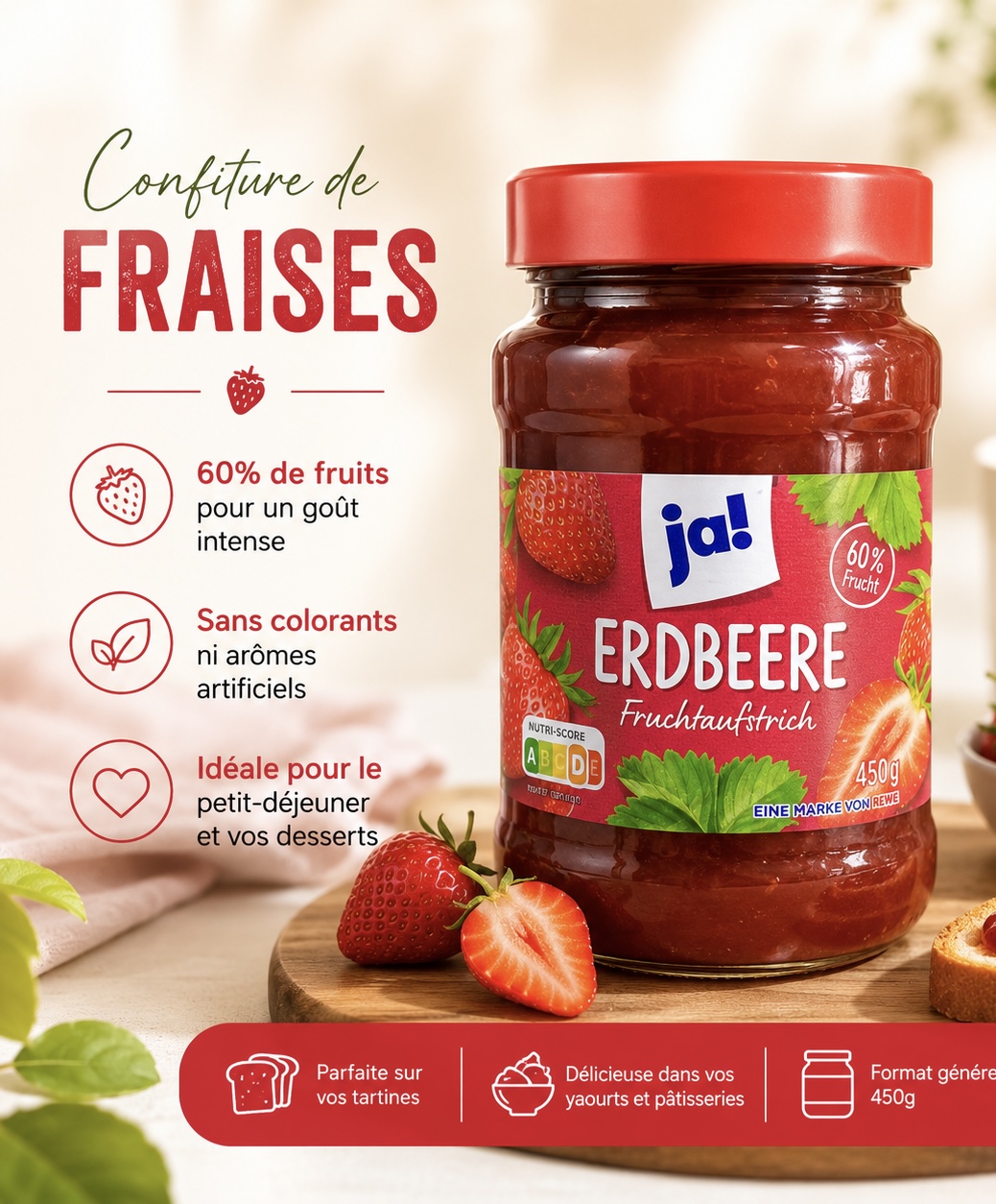 JA CONFITURE FRAISES