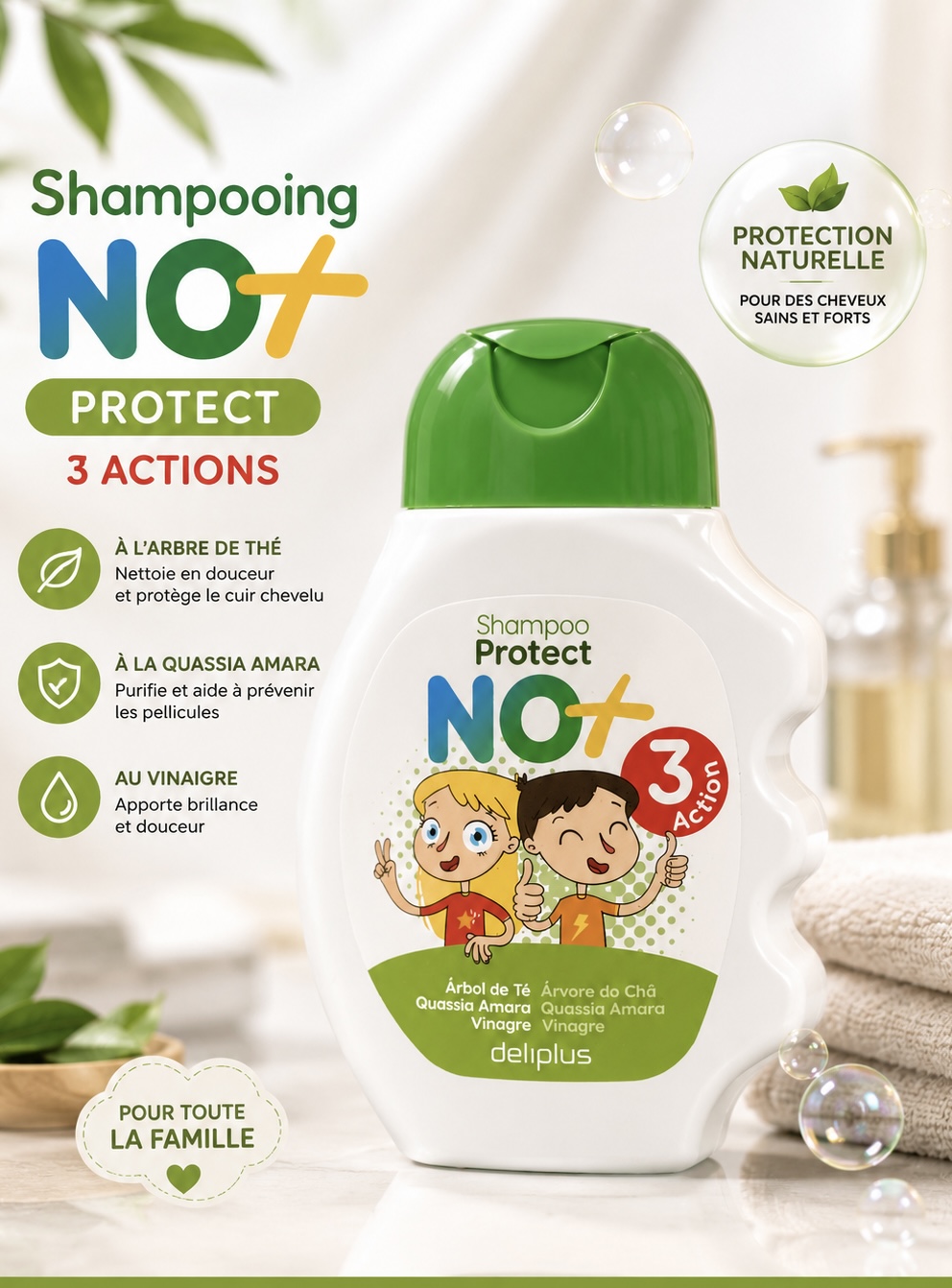 Shampooing NOT PROTECT 3 ACTIONS