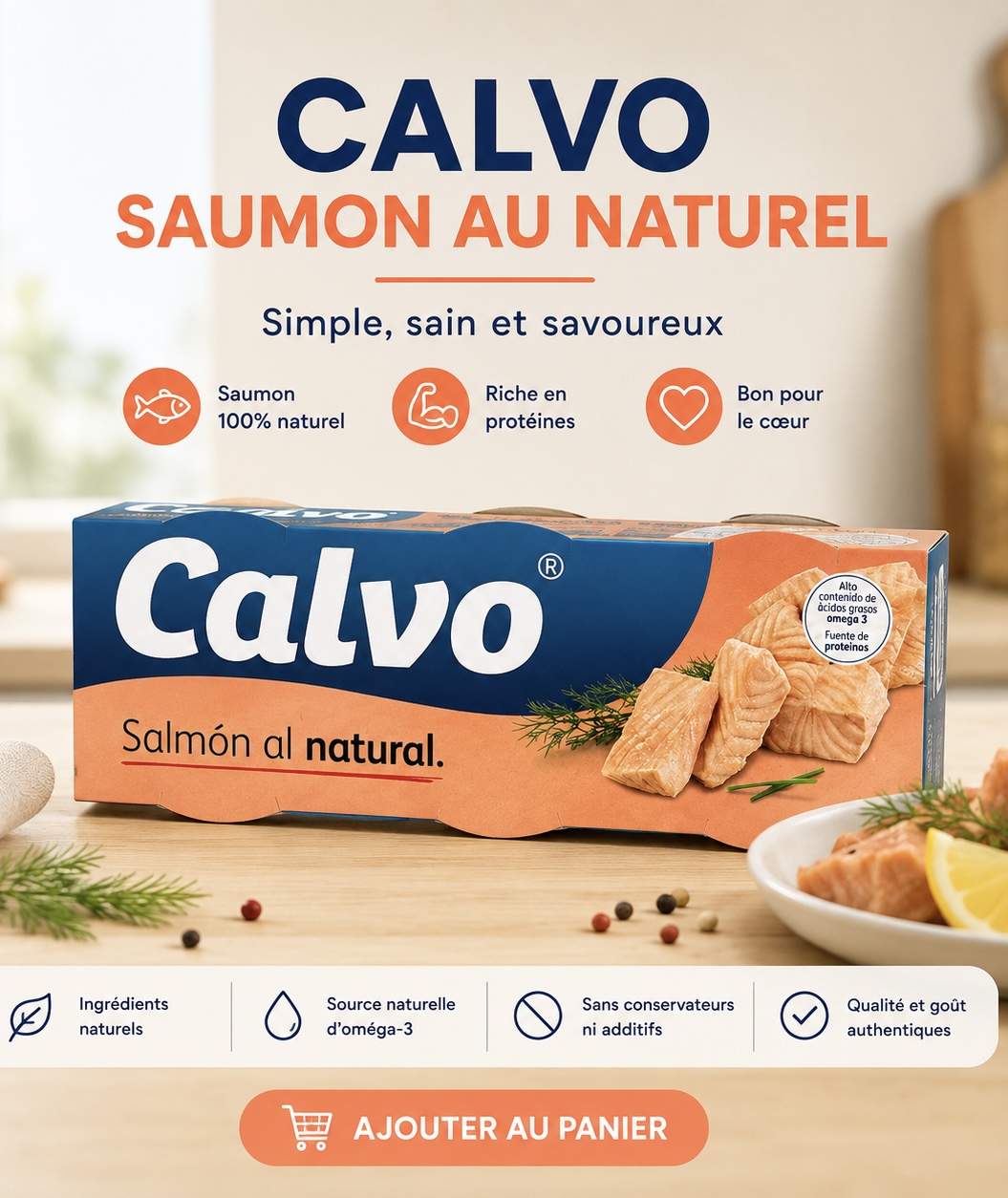 CALVO SAUMON AU NATUREL